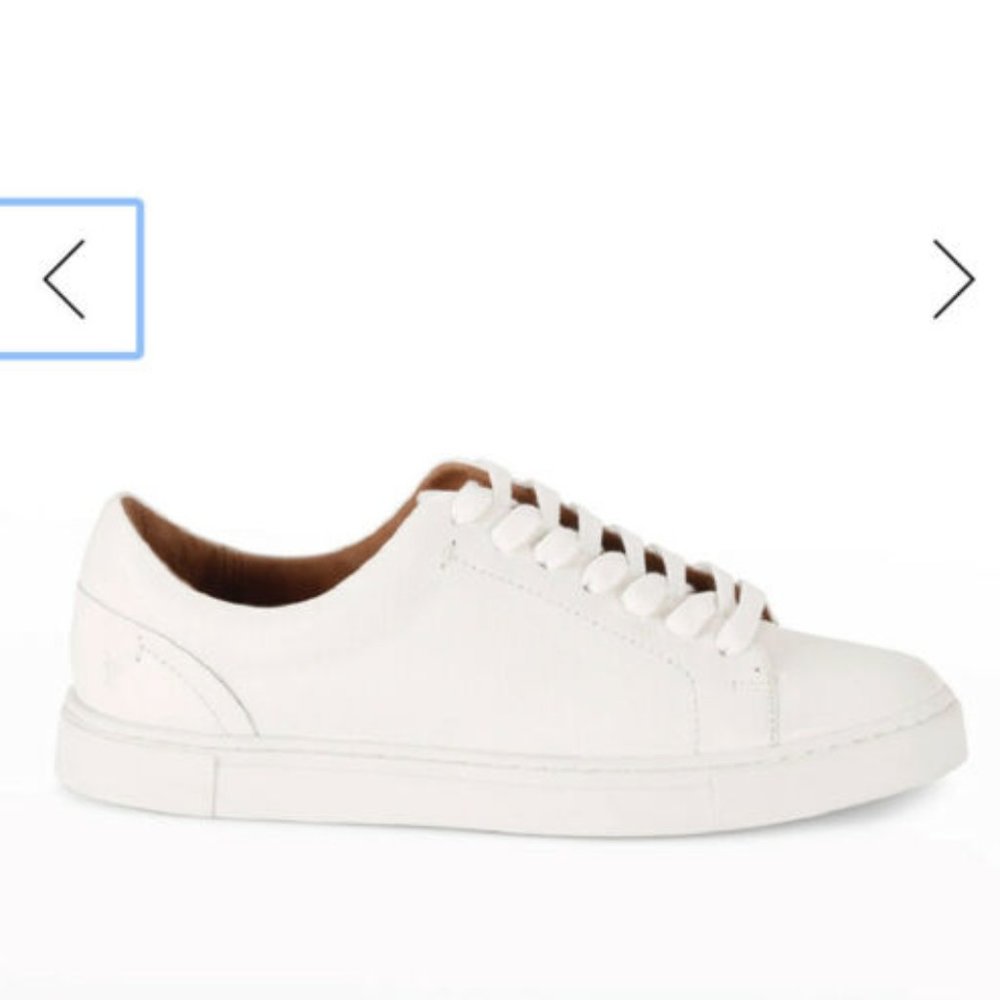 NEW FRYE Ivy Low Lace in White Leather Sneaker. Retail $198